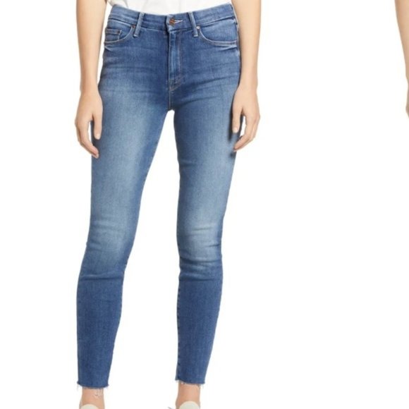 MOTHER Denim - MOTHER DENIM The Looker Ankle Fray Skinny Jeans